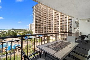 Outdoor dining - Oceanfront Oasis: 3 Bedroom Condo 4th Floor (North Myrtle Beach)