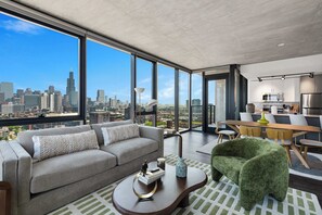 TV, stereo, offices - Chic Fulton Market Oasis + Curated Comfort & Style (Chicago)