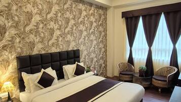 Double Room | Premium bedding, memory-foam beds, desk, laptop workspace