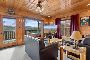 Televisio, takka, kirjoja