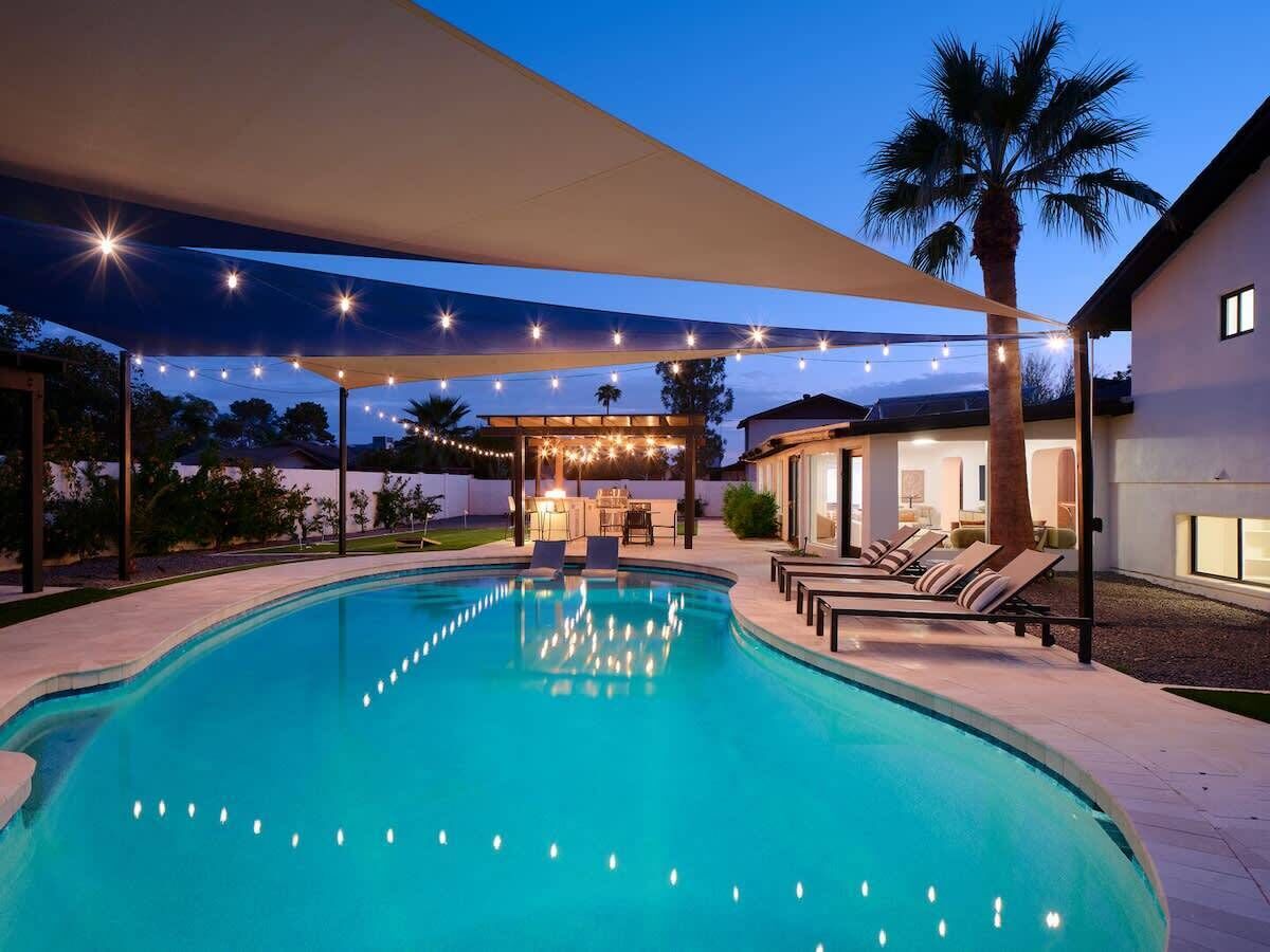 A heated pool