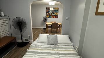 1 bedroom, iron/ironing board, travel crib, free WiFi