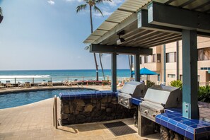 Terrace/patio - Tropical Theme W/Ocean View - Kona Reef B14 (Kailua Kona)
