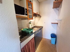 Fridge, microwave, stovetop, dishwasher - Ski-in/Ski-out, 3-room, sleeps 6 in Les Adrets-Prapoutel (Les Adrets-Prapoutel)