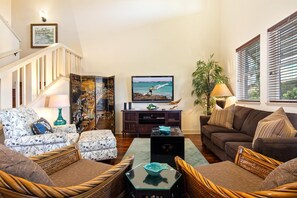 TV - KBM Resorts | FREE CAR | Hali'i Kai | 3-Bedroom Condo with Luxury Amenities, A/C! HLI-19G (Waikoloa)