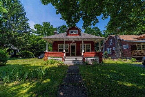 1920s Phoenicia Bungalow w/ Vintage Furnishings, Sauna, Fireplace, & Fenced Yard