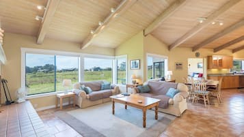 Televisión y chimenea