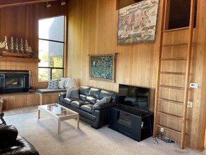 TV, fireplace, DVD player