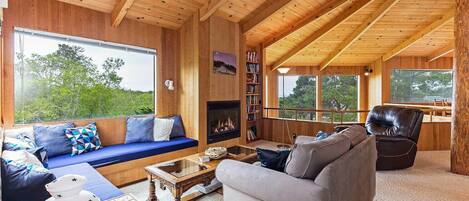 TV, fireplace, DVD player, stereo