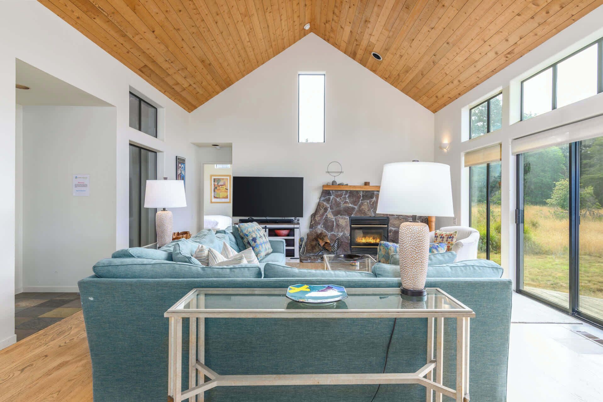 TV, fireplace, DVD player