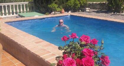 Country finca set in elevated position.Private yet within 15-20mins walk to town
