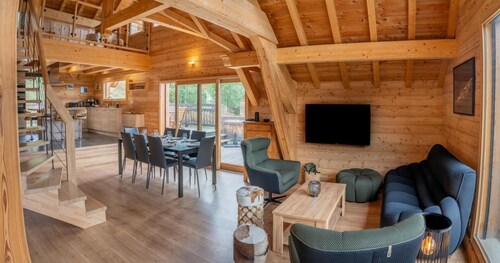Chalet, vue vallée, balcon, télévision, casier à ski, 205m², Les Orres