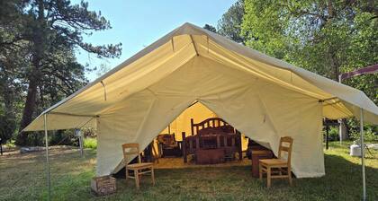 Prospector Wall Tent, Prospector Wall Tent by the Stream