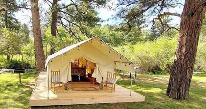 Pioneer Wall Tent, "Pioneer" Wall Tent by the Stream