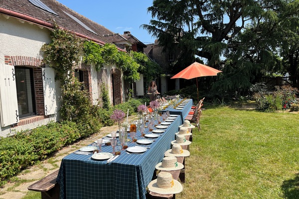 Outdoor banquet area