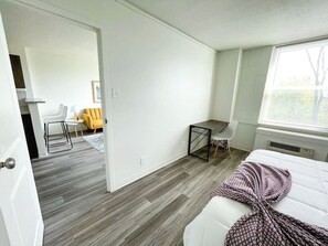 Desk, iron/ironing board, free WiFi, bed sheets