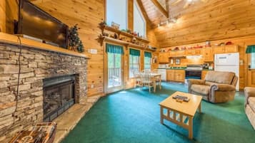 Smart-tv en een open haard