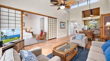Condo, 1 King Bed (Keauhou Kona Surf & Racquet Club#6-30) | Living area