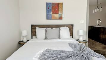 1 makuuhuone, työpöytä, ilmainen Wi-Fi, vuodevaatteet