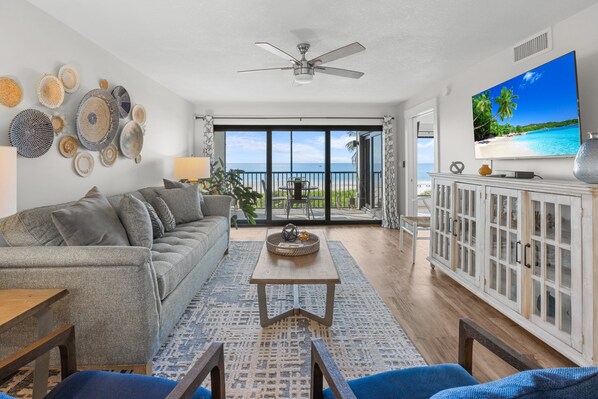 TV - All New! Gulf Front! High End! Pelicans Roost 302 on Sanibel Island (Sanibel)