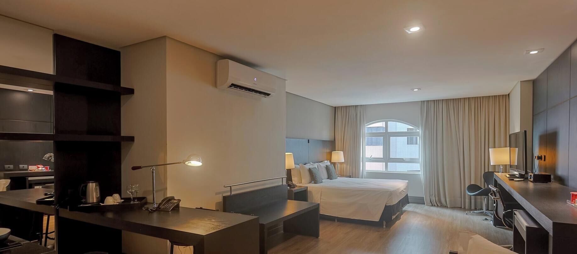 1 quarto, escrivaninha, Wi-Fi, roupa de cama