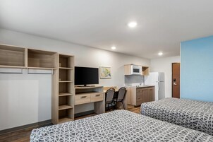 Desk, free WiFi, bed sheets