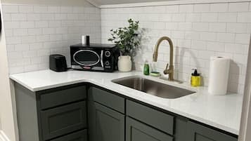 Fridge, microwave, oven, toaster