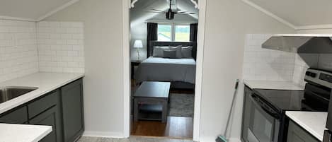 Fridge, microwave, oven, toaster