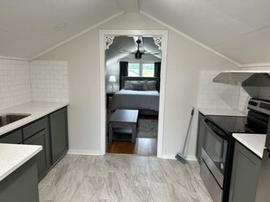 Fridge, microwave, oven, toaster