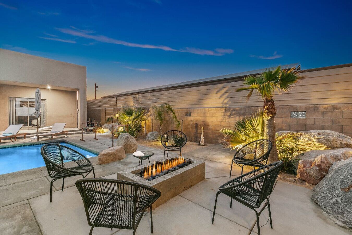 Piscine extérieure, piscine chauffée