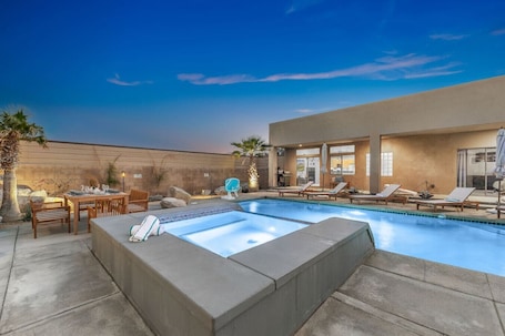 Outdoor pool, a heated pool. Gorgeous Tranquil Desert Retreat