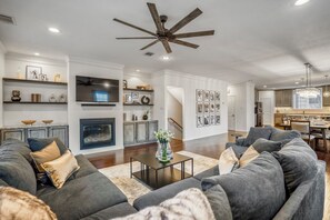 Living area - Vintage Hollywood Theater House in East Downtown (Houston)