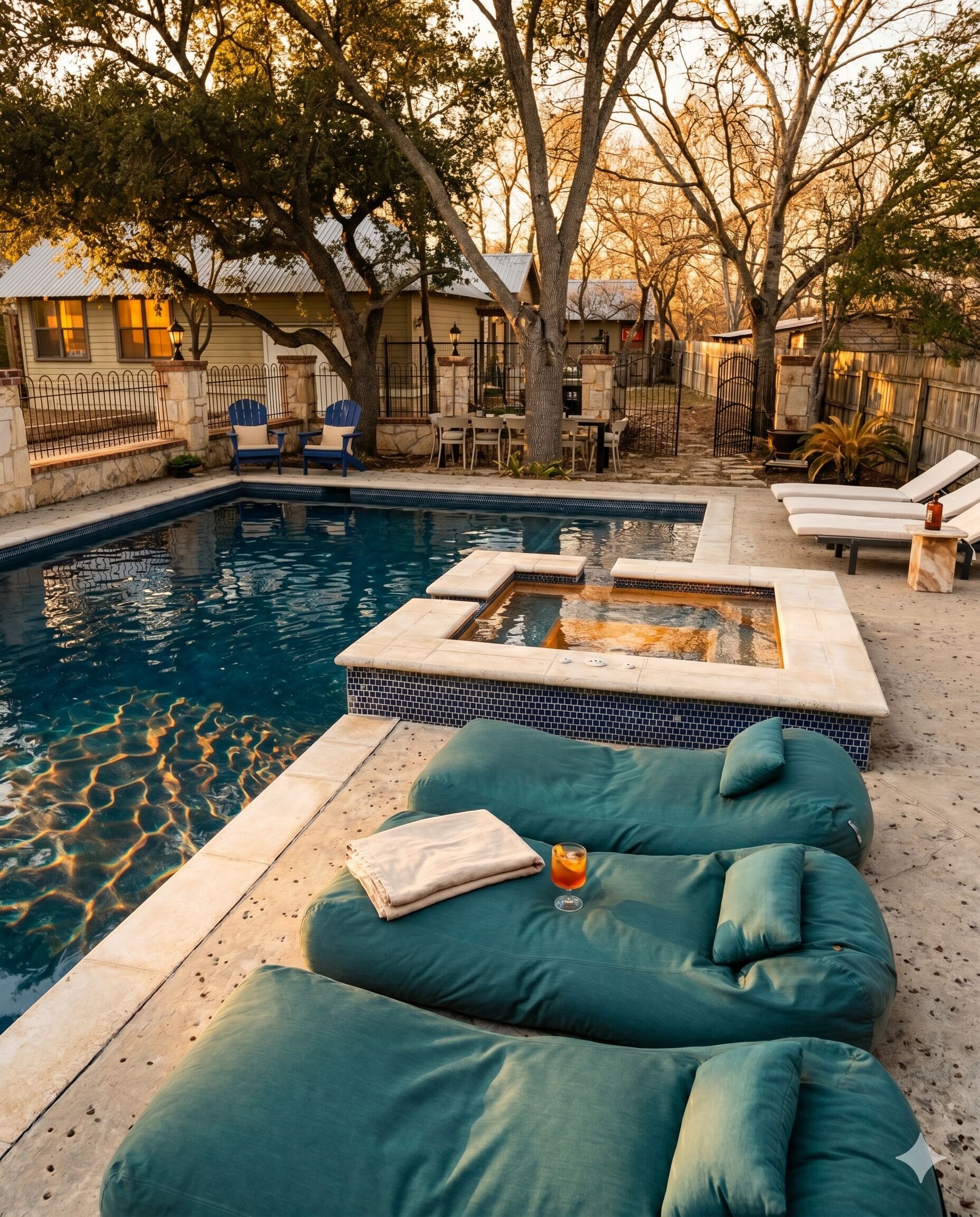 Piscine extérieure, piscine chauffée