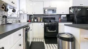 Microwave, oven, stovetop, dishwasher