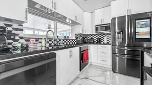 Microwave, oven, stovetop, dishwasher