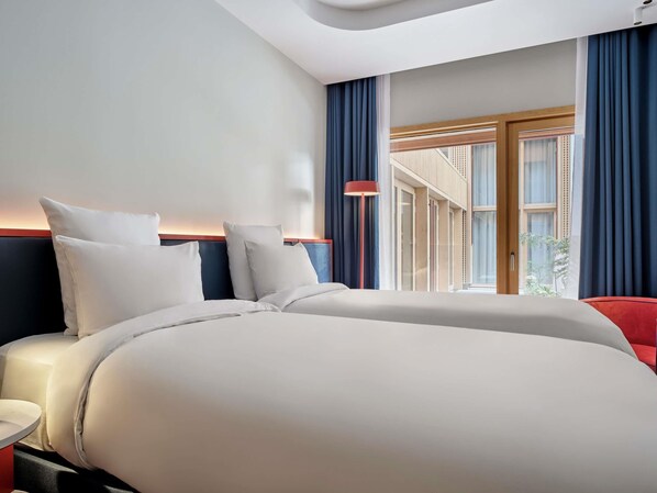 Chambre, 2 lits une place