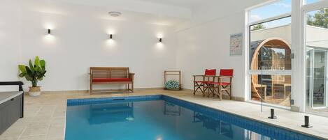 Indoor pool, a heated pool