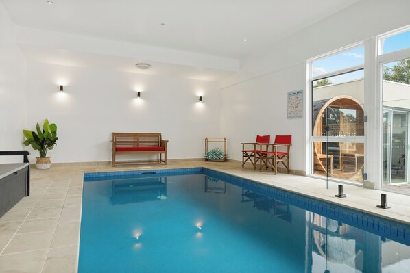 Indoor pool, a heated pool