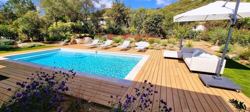 Villa Alba d'Oru, 8 pers, piscine chauffée, 5 minutes plage