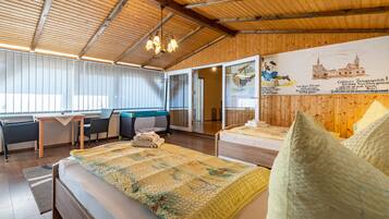 3 slaapkamers, een strijkplank/strijkijzer, gratis wifi, beddengoed