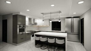 Mikrobølgeovn, ovn, kokeplater og oppvaskmaskin