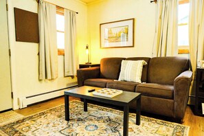 Smart TV, fireplace, foosball, offices