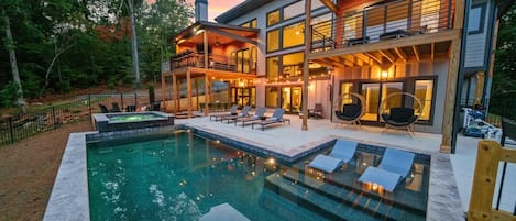 A heated pool