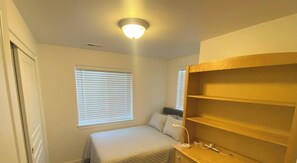 Desk, free WiFi, bed sheets