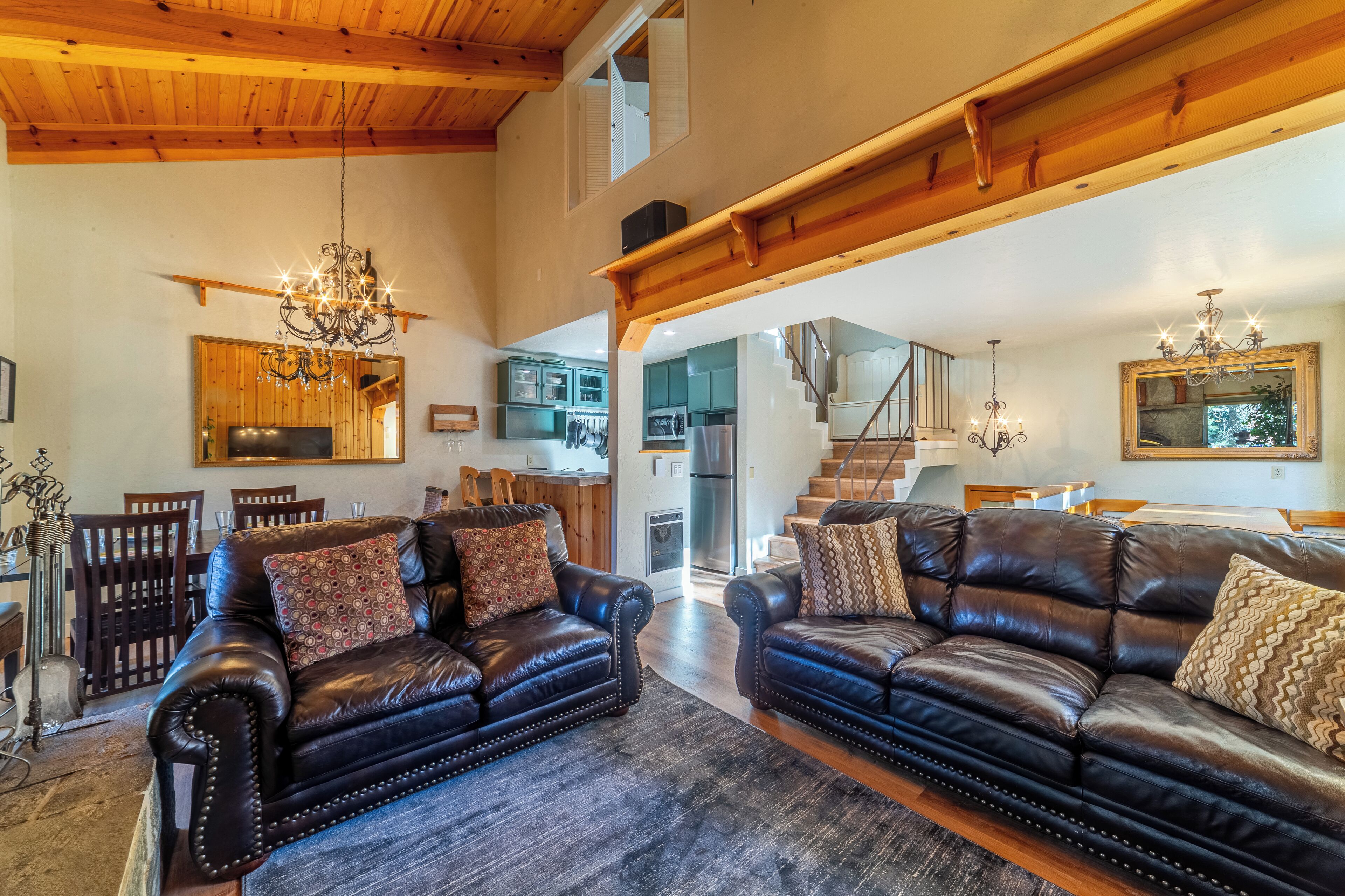 Smart TV, fireplace, foosball, table tennis
