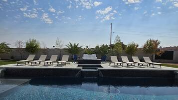 Outdoor pool, a heated pool