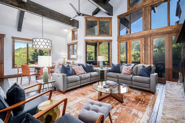 TV, fireplace, stereo, offices