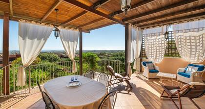 Maison de Vacances 'Iris 8 Is Molas Golf Resort' avec Vue sur la Mer, Terrasse Privée et Wi-Fi