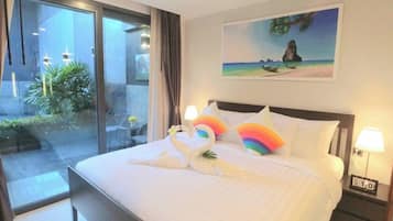 1 slaapkamer, een strijkplank/strijkijzer, wifi, beddengoed