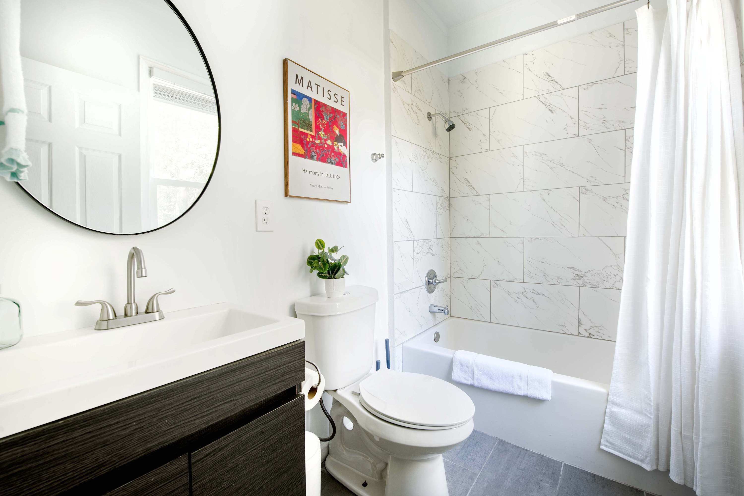 Douche, serviettes fournies